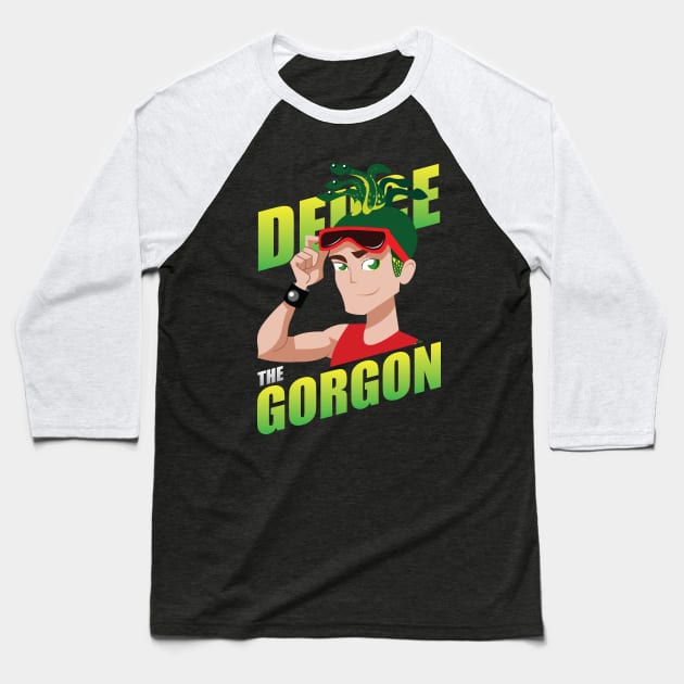 The Gorgon Baseball T-Shirt by Tooniefied